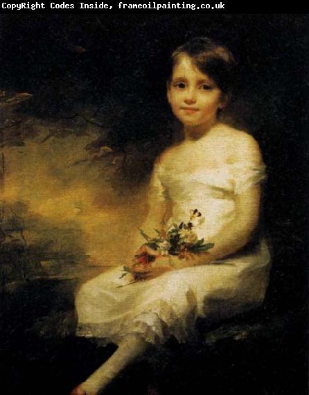 RAEBURN, Sir Henry Young Girl Holding Flowers